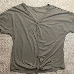 Gray Button Up